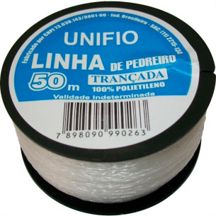 Linha Pedreiro Trancada Unifio 50M - Kit C/12