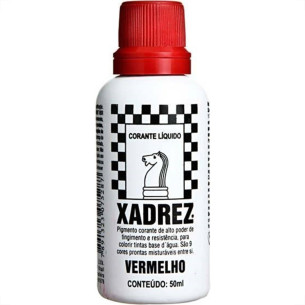 Corante Xadrez Vermelho 50Ml Tinta 31109378 . / Kit C/ 12