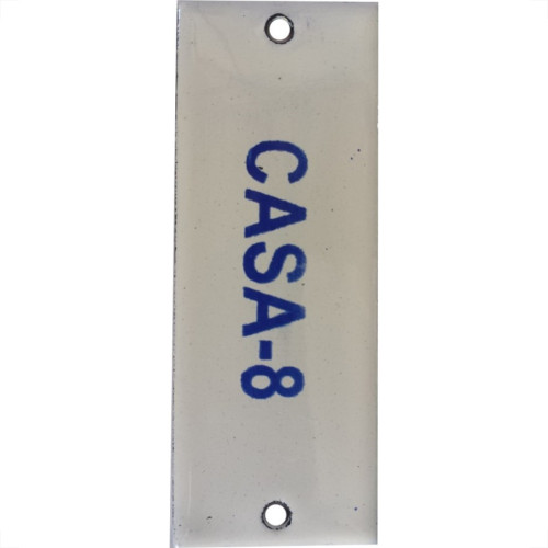 Placa Esmaltada Caiado 3X8 Casa 8 Placa Esmaltada Caiado 3X8 Casa 8