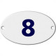 Numero Oval Chapa Esmaltado Caiado 8 - Kit C/10