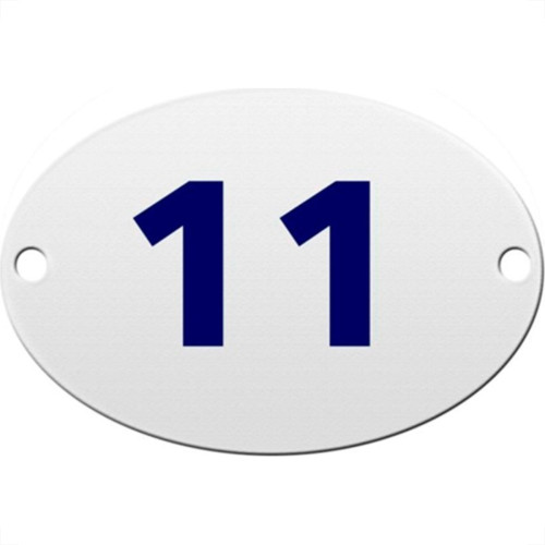 Numero Oval Chapa.Esmaltado.Caiado 11 - Kit C/10
