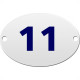 Numero Oval Chapa.Esmaltado.Caiado 11 - Kit C/10
