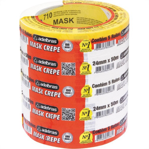 Fita Crepe Adelbras Mask 24X50M 615100019 . / Kit C/ 5