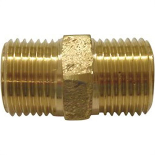 Niple Latao Amarelo Metais Rei   3/4X3/4 10061 - Kit C/6
