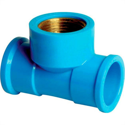 Viqua Azul Tee Liso Liso Rosca 20Mm X 1/2'' - Kit C/10