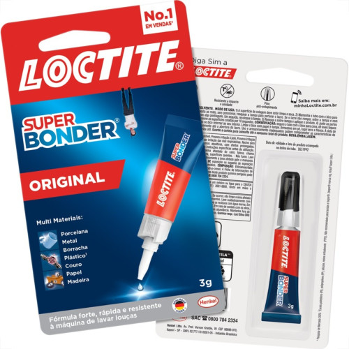 Cola Super Bonder 3G Cartela Azul - Kit C/24 Cola Super Bonder 3G Cartela Azul - Kit C/24
