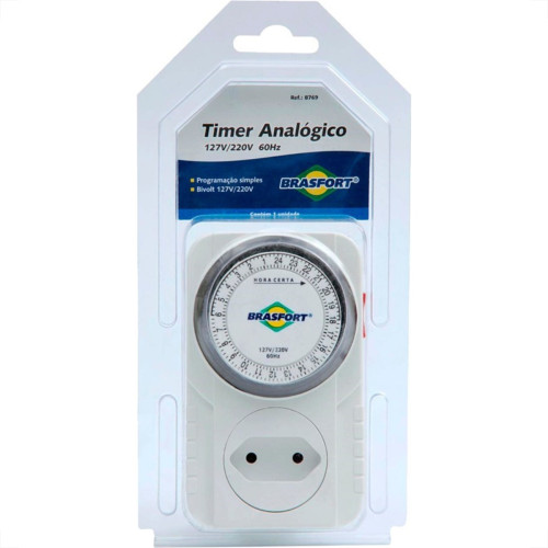 Timer Analogico Brasfort Bivolt 8769 Timer Analogico Brasfort Bivolt 8769