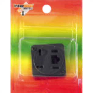 Tomada Fone Externa Com 1 Modular Preta Cartela 365 Tomada Fone Externa Com 1 Modular Preta Cartela 365