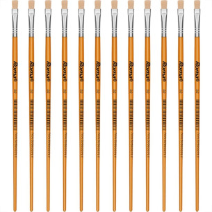 Pincel Para Artesanato Roma Ponta Chata 10 615 10 - Kit C/12 