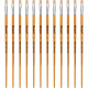 Pincel Para Artesanato Roma Ponta Chata 10 615 10 - Kit C/12 Pincel Para Artesanato Roma Ponta Chata 10 615 10 - Kit C/12