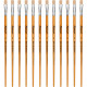 Pincel Para Artesanato Roma Ponta Chata 12 615 12 - Kit C/12 