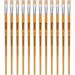 Pincel Para Artesanato Roma Ponta Chata 14 615 14 - Kit C/12 