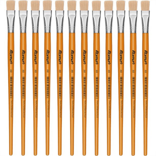 Pincel Para Artesanato Roma Ponta Chata 18 615 18 - Kit C/12 