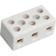 Conector Porcelana Brasfort 3 Polos 06Mm 8608 - Kit C/100 Conector Porcelana Brasfort 3 Polos 06Mm 8608 - Kit C/100