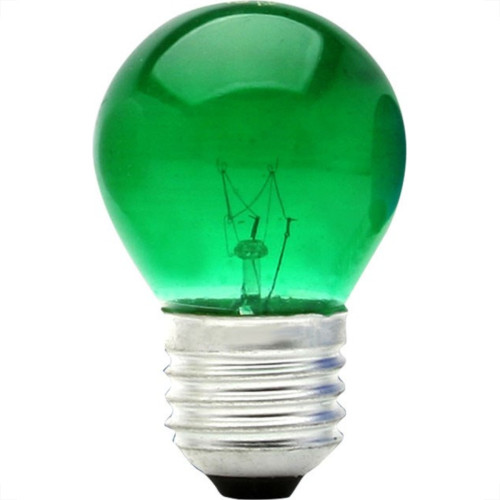 Lampada Bolinha Brasfort 15Wx127V Verde 8484 - Kit C/25 Lampada Bolinha Brasfort 15Wx127V Verde 8484 - Kit C/25
