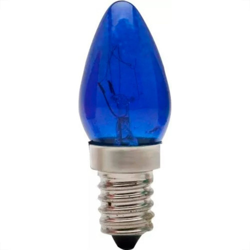 Lampada Chupeta Brasfort 07Wx220 Azul E14 8502 - Kit C/25 Lampada Chupeta Brasfort 07Wx220 Azul E14 8502 - Kit C/25