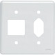 Placa Perlex Branca 4X4 (2 Saida+Tomada) 23Pl2/1T