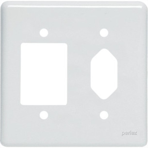Placa Perlex Branca 4X4 (3 Saida+Tomada) 23Pl3/1T