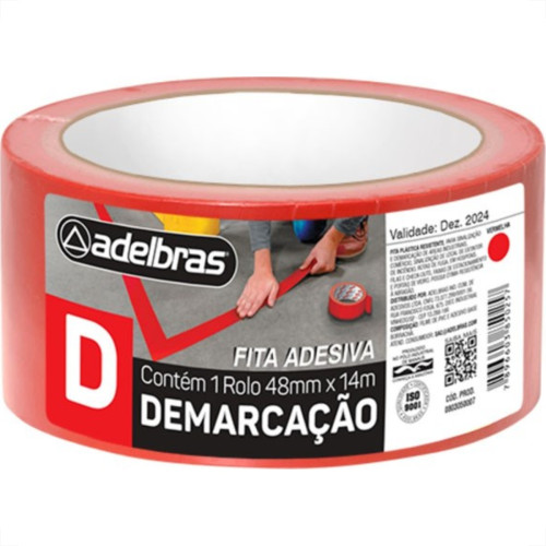 Fita Demarcacao Solo Adelbras 48X14M Vermelha Fita Demarcacao Solo Adelbras 48X14M Vermelha