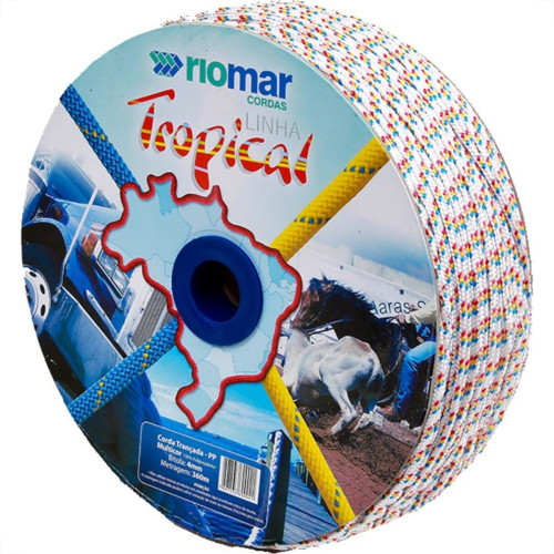 Corda Polipropileno Trancada Riomar 4Mm Colorida Carretel+-360M Corda Polipropileno Trancada Riomar 4Mm Colorida Carretel+-360M