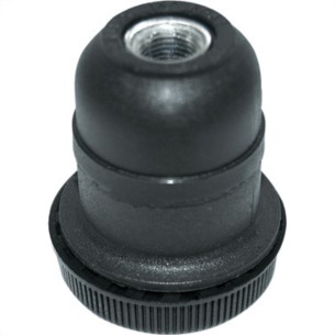 Soquete Abajur Rosca Com Tampa Perlex Preto 1108Pr