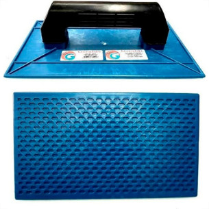 Desempenadeira Pvc Giraldi 18X30 Corrugada Azul 10010002