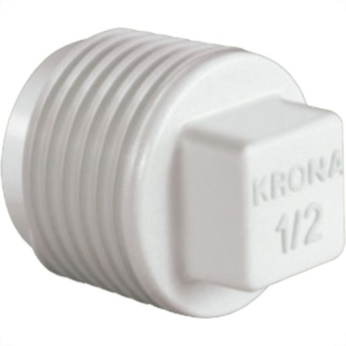 Plug Branco Krona Rosca Rosca 3/4'' 294 - Kit C/50  Plug Branco Krona Rosca Rosca 3/4'' 294 - Kit C/50