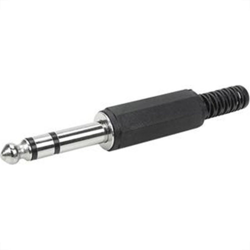 Plug P-10 Stereo 6,35Mm Com Protecao Cabo 602 - Kit C/10 Plug P-10 Stereo 6,35Mm Com Protecao Cabo 602 - Kit C/10