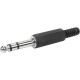 Plug P-10 Stereo 6,35Mm Com Protecao Cabo 602 - Kit C/10 Plug P-10 Stereo 6,35Mm Com Protecao Cabo 602 - Kit C/10