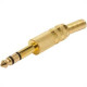 Plug P-10 Stereo 6,35Mm Dourado Com Mola 603 - Kit C/10 Plug P-10 Stereo 6,35Mm Dourado Com Mola 603 - Kit C/10