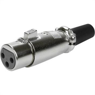 Plug Cannon Femea Cromado 5577 - Kit C/5  Plug Cannon Femea Cromado 5577 - Kit C/5
