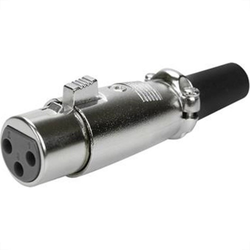 Plug Cannon Femea Cromado 5577 - Kit C/5  Plug Cannon Femea Cromado 5577 - Kit C/5