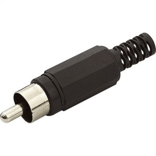Plug Adaptador Rca Preto 591 - Kit C/10  Plug Adaptador Rca Preto 591 - Kit C/10