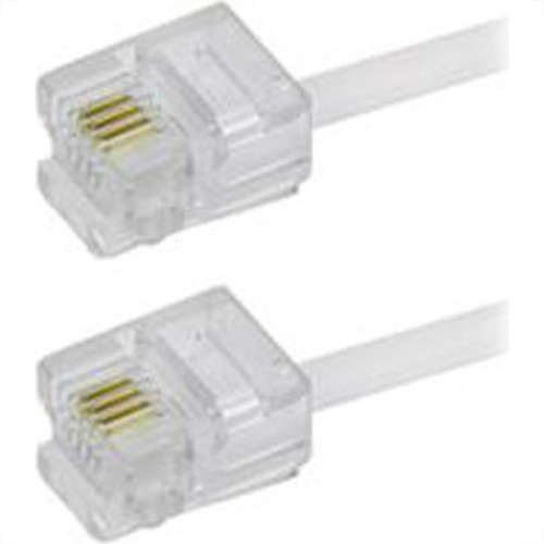 Cabo Fone Liso Jack/Jack 5M Branco 984 Cabo Fone Liso Jack/Jack 5M Branco 984