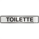 Placa Sinalizacao Aluminio 05X25 ''Toilette'' 100Ap Placa Sinalizacao Aluminio 05X25 ''Toilette'' 100Ap