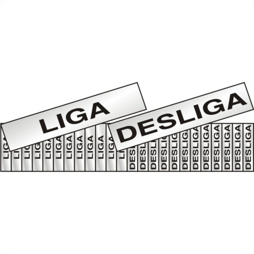 Placa Sinalizacao Aluminio 03X01 ''Liga/Desliga'' 24 Pecas 100Cq Placa Sinalizacao Aluminio 03X01 ''Liga/Desliga'' 24 Pecas 100Cq