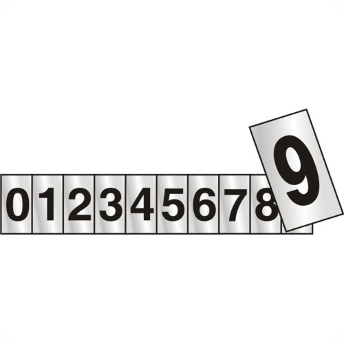 Placa Sinalizacao Aluminio 02,5X05 ''Numerais 0A9'' 100Cr Placa Sinalizacao Aluminio 02,5X05 ''Numerais 0A9'' 100Cr