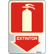 Placa Sinalizacao Aluminio 16X23 ''Extintor'' Fluorescente 150Aj Placa Sinalizacao Aluminio 16X23 ''Extintor'' Fluorescente 150Aj