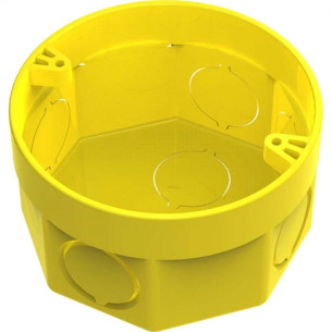 Caixinha Luz Plastica 3X3 Tigre Flex Amarela - Kit C/12