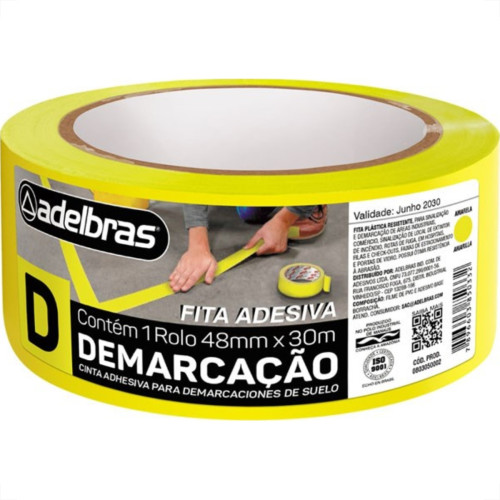 Fita Demarcacao Solo Adelbras 48X30M Amarela Fita Demarcacao Solo Adelbras 48X30M Amarela