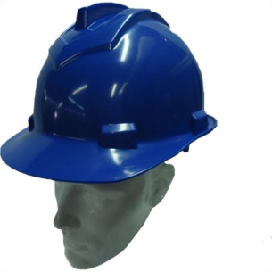 Capacete Com Carneira Ledan Plastico Azul 2537