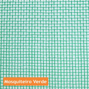 Tela Mosquiteira Nylon Pesada Lahuman Verde 150Mx50M 