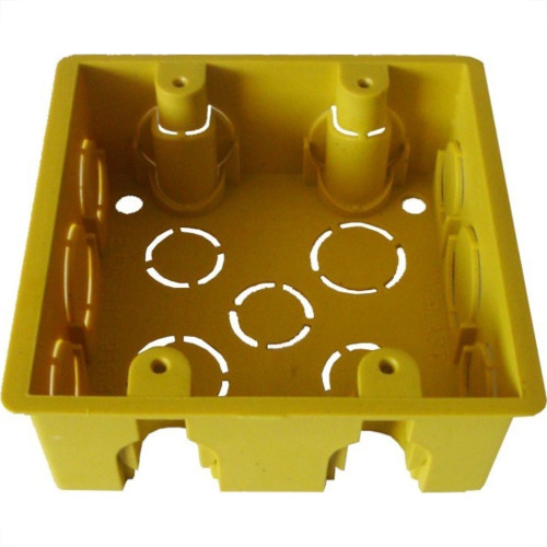 Caixinha Luz Plastica 4X4 Mondiale Amarela Orelha Plastica 2000 - Kit C/50 Caixinha Luz Plastica 4X4 Mondiale Amarela Orelha Plastica 2000 - Kit C/50