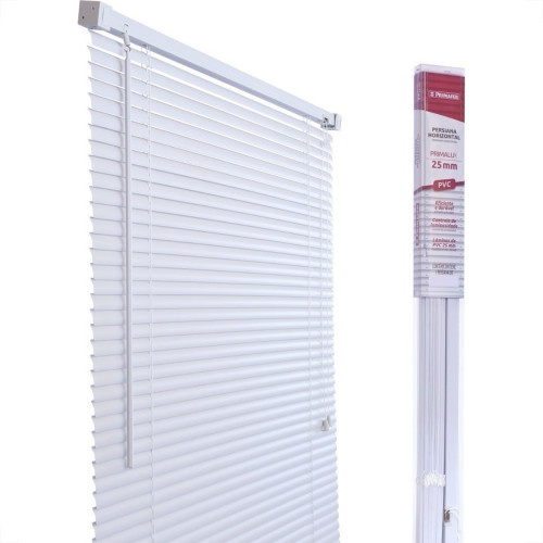 Persiana Horizontal Pvc Branca L140Cm X A130Cm X 25Mm Pr2905-2 Persiana Horizontal Pvc Branca L140Cm X A130Cm X 25Mm Pr2905-2