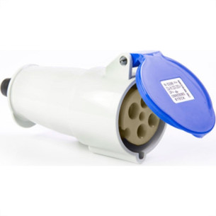 Acoplamento Steck 220V 3 Polos+Terra 32A Azul N4259