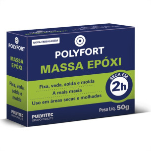 Adesivo Epoxi Massa Polyfort 50Gr Pulvitec  Da004 . / Kit C/ 12