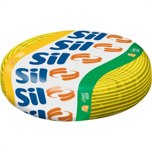 Fio Cabinho Flexivel Sil 4,0 Amarelo 100M