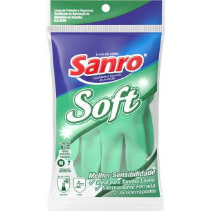 Luva Sanro Soft Forrada Tam.M Par