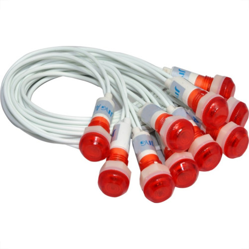 Sinaleiro Jng Com Rabicho Plr108 127V Vermelho 52153 - Kit C/10