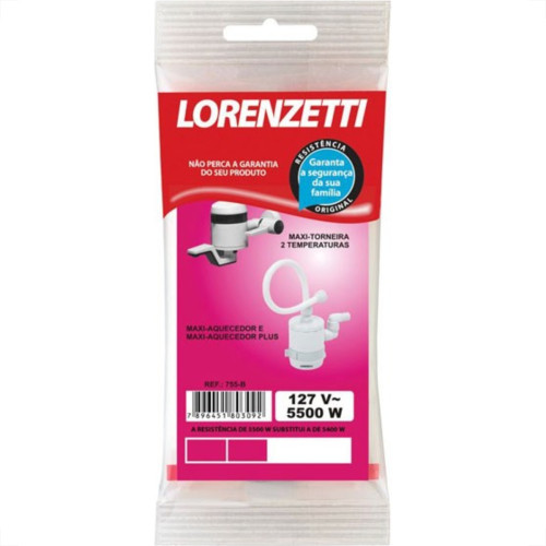 Resistencia Lorenzetti Torneira/Aquecedor 127V 5400W 755B Resistencia Lorenzetti Torneira/Aquecedor 127V 5400W 755B